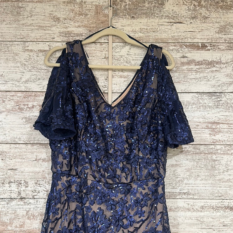 NAVY/NUDE SPARKLY LONG DRESS