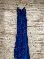 ROYAL BLUE SPARKLY LONG DRESS