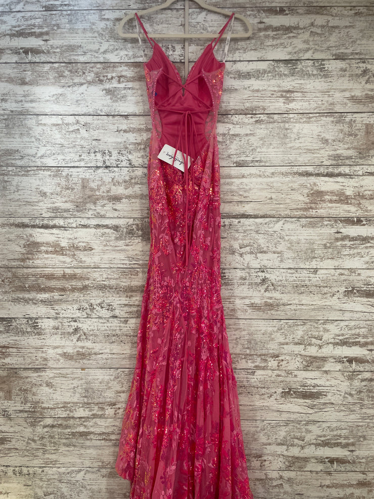PINK SPARKLY MERMAID GOWN $615