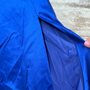 ROYAL BLUE A LINE GOWN