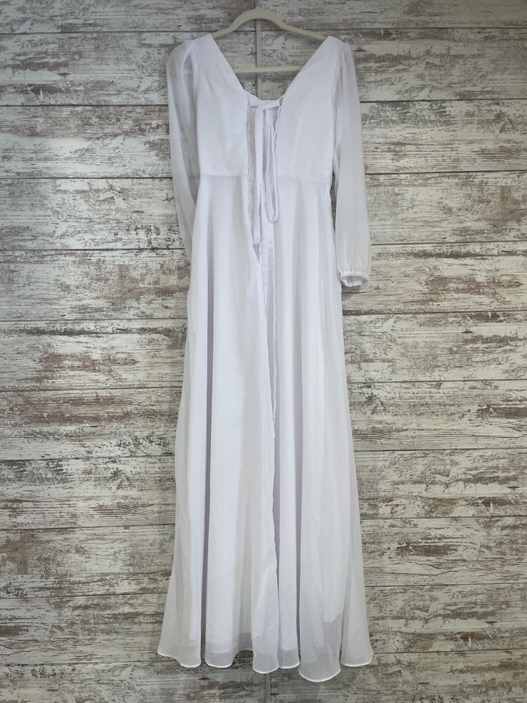 WHITE LONG EVENING GOWN (NEW)