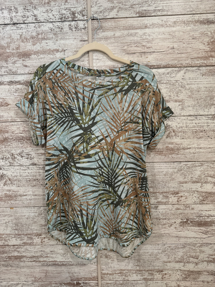 BLUE/GREEN SHORT SLEEVE TOP