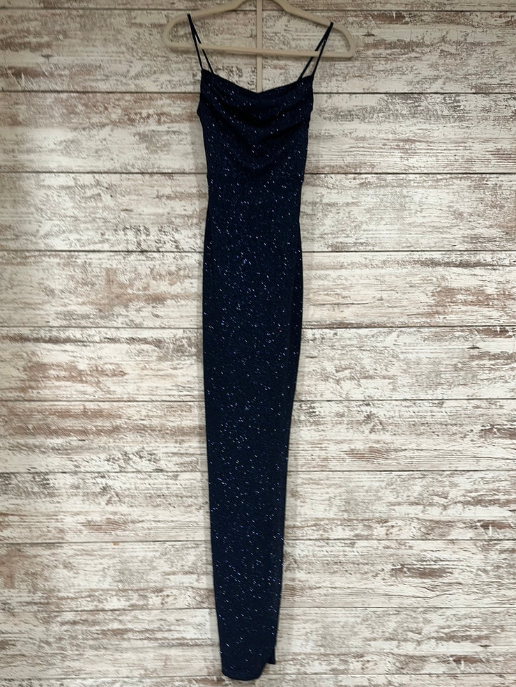 NAVY SPARKLY LONG DRESS
