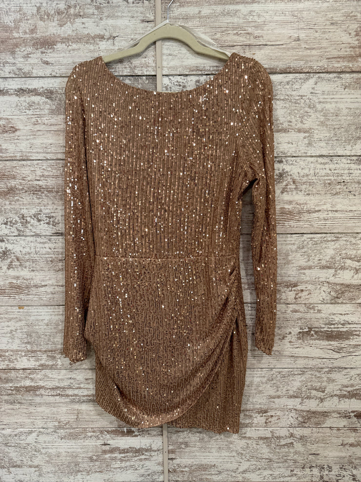 GOLD SPARKLY SHORT DRESS