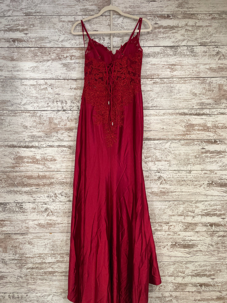 RED LONG EVENING GOWN