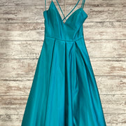 GREEN A LINE GOWN