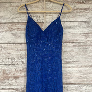 ROYAL BLUE LONG EVENING GOWN