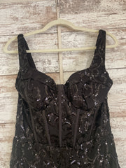 BLACK SPARKLY LONG DRESS