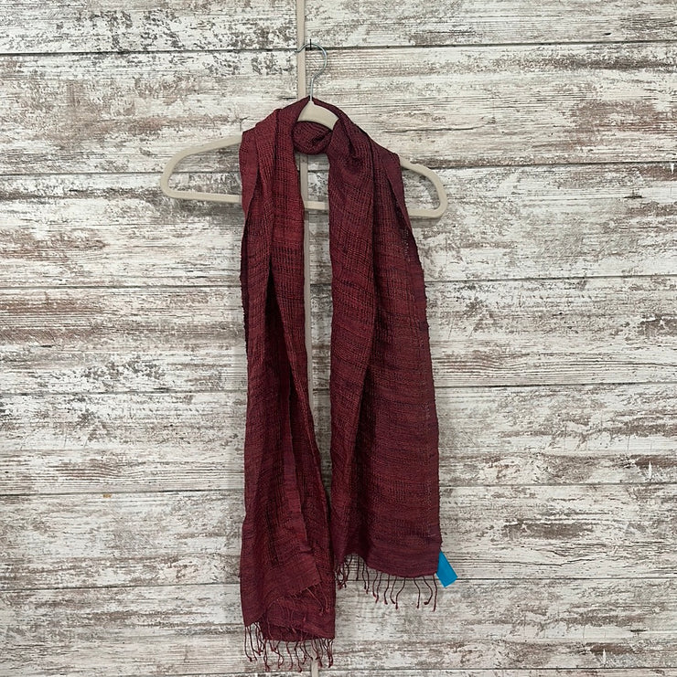 BURGUNDY SILK SCARF