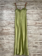 GREEN/FLORAL TOP LONG DRESS