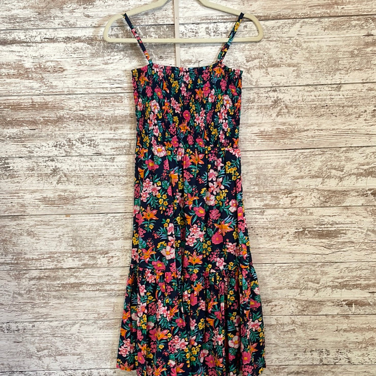 NAVY/FLORAL MIDI DRESS