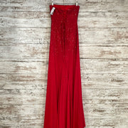 RED SPARKLY LONG EVENING GOWN
