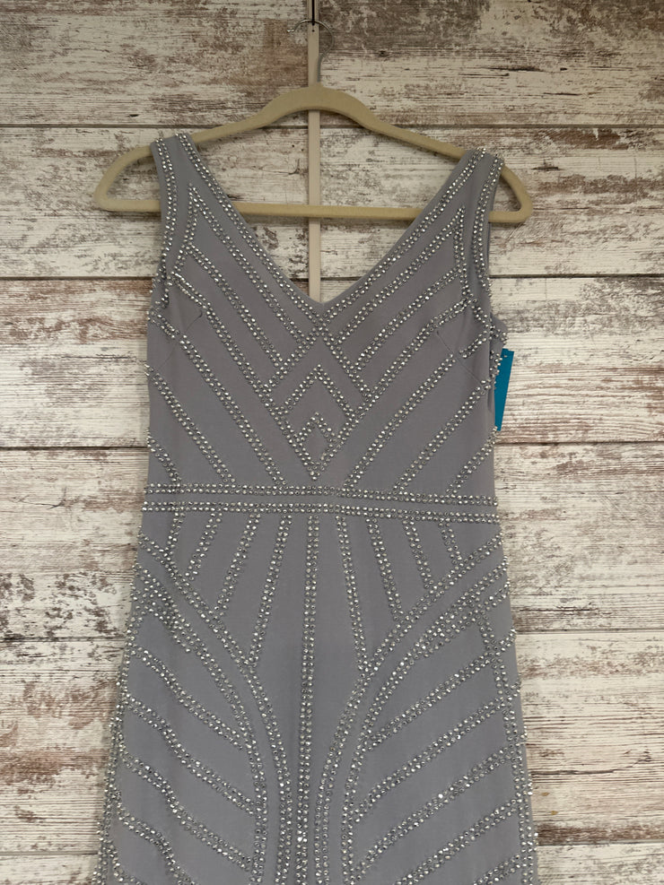 GRAY SPARKLY LONG DRESS