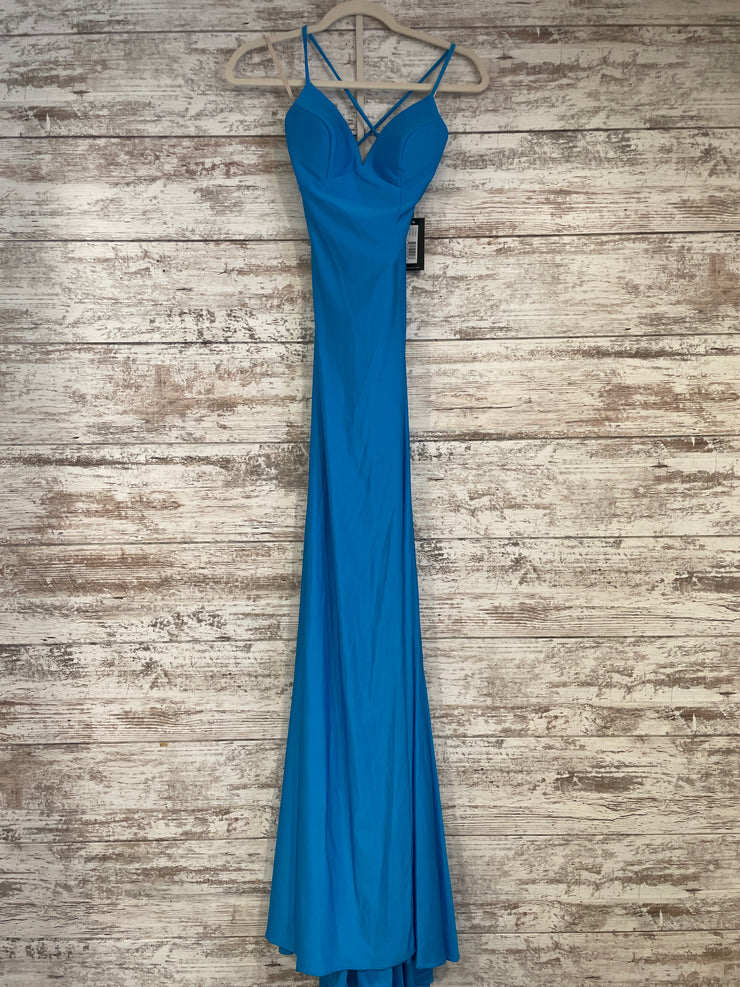 BLUE LONG EVENING GOWN (NEW)