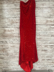 RED SEQUIN LONG EVENING GOWN