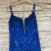 ROYAL BLUE SPARKLY LONG DRESS