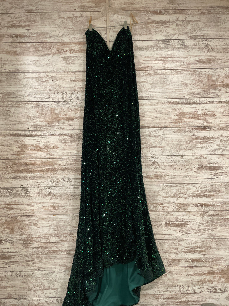 GREEN SEQUIN MERMAID GOWN