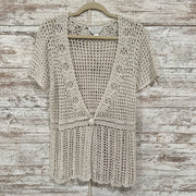 IVORY CROCHET CARDIGAN