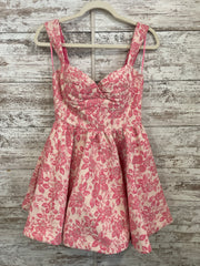 PINK FLORAL SHORT DRESS