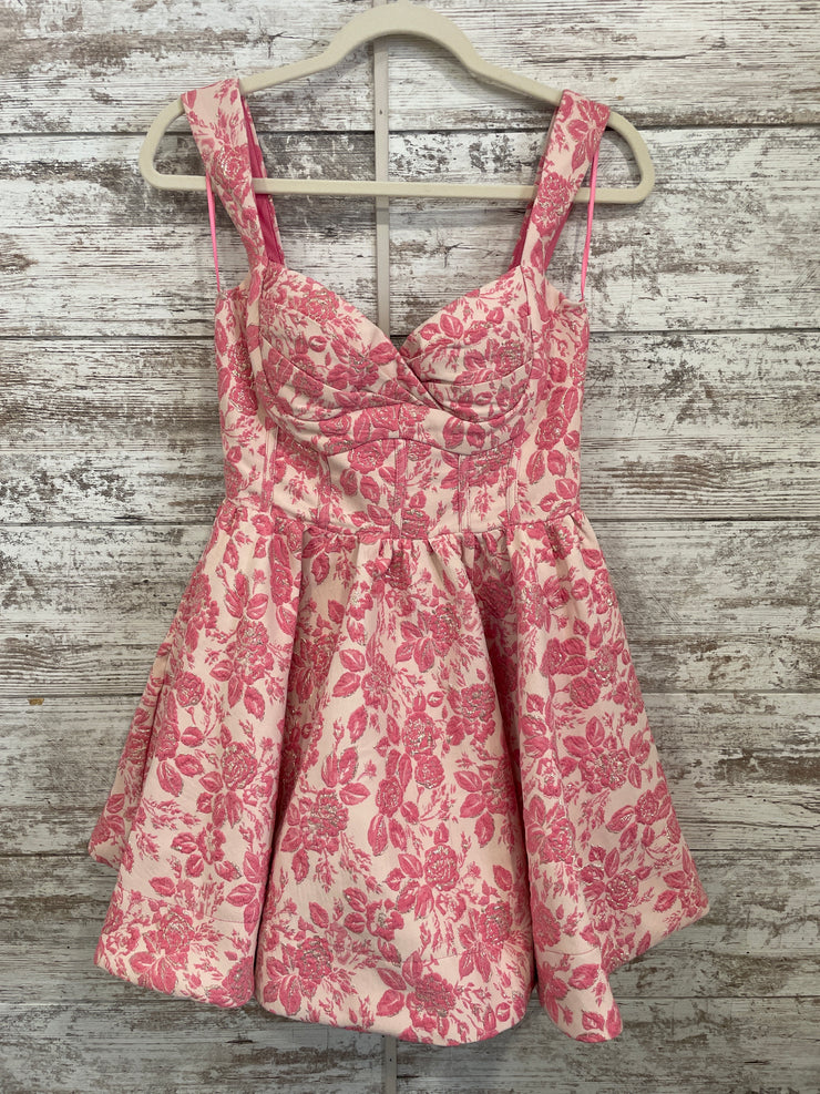 PINK FLORAL SHORT DRESS