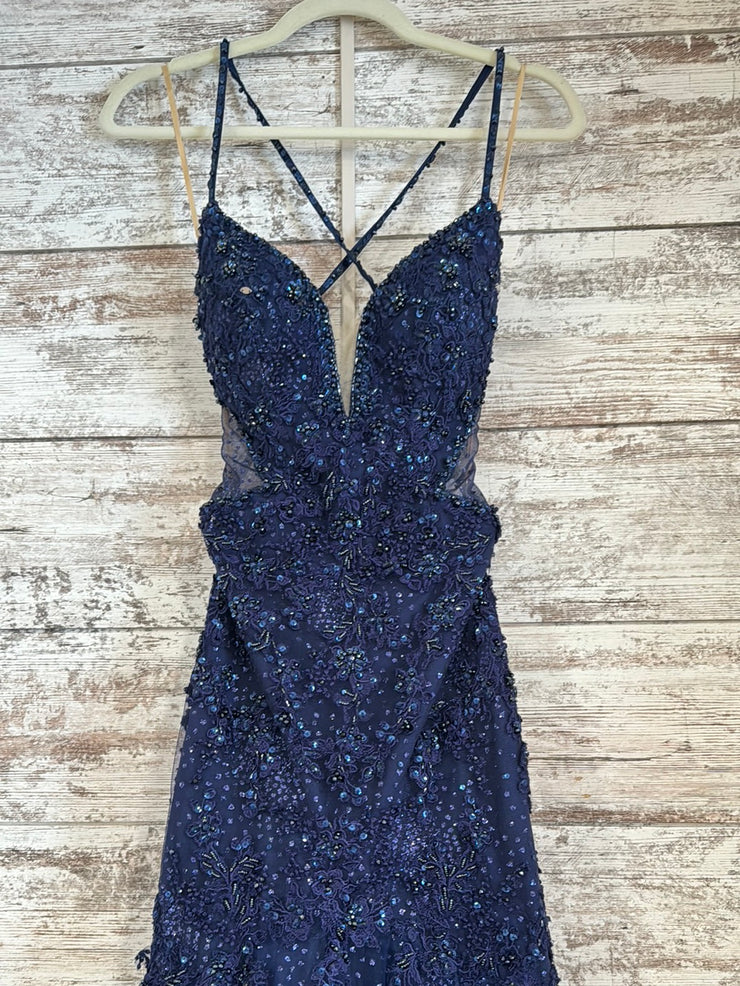 NAVY MERMAID GOWN
