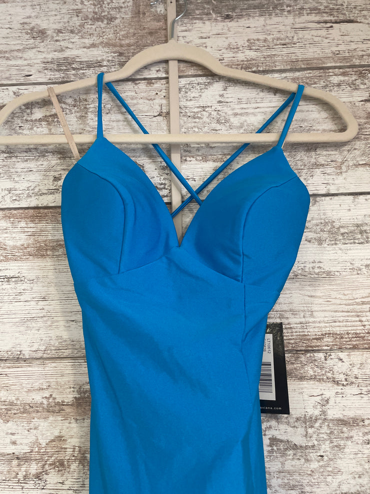 BLUE LONG EVENING GOWN (NEW)