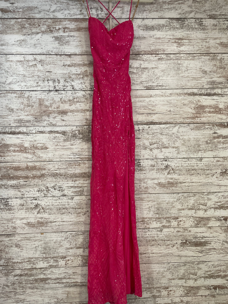PINK SPARKLY LONG DRESS