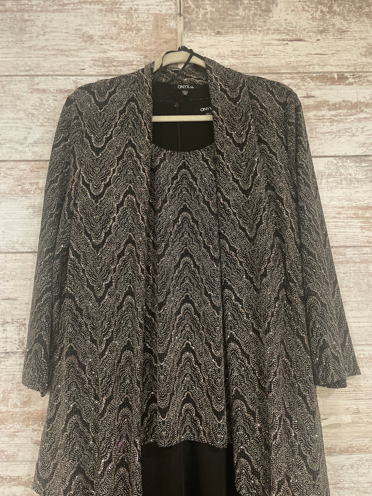 BLACK/GOLD 2 PC. LONG DRESS SE