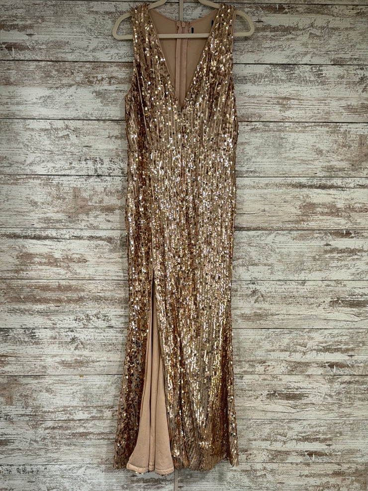 GOLD SPARKLY LONG DRESS