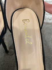 BLACK/SILVER RHINESTONE HEELS