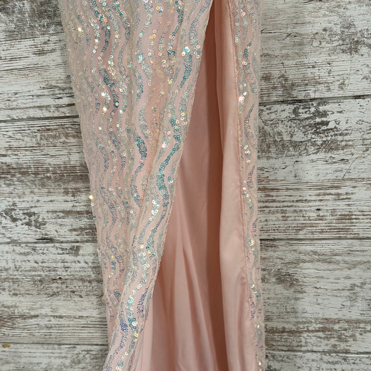 PINK SPARKLY LONG DRESS