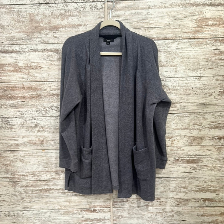 BLUE FLEECE OPEN CARDIGAN $54