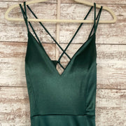 GREEN LONG EVENING GOWN