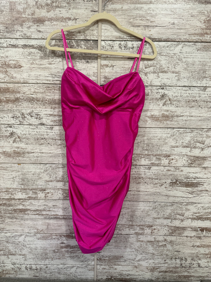 PINK SPARKLY SHORT DRESS