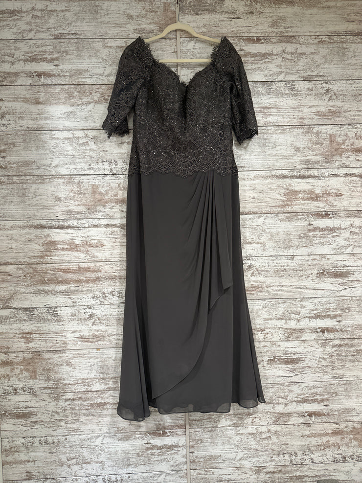 TAUPE SPARKLY TOP LONG DRESS