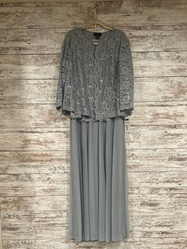 GREEN 2 PC. LONG DRESS SET-NEW