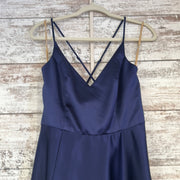 NAVY A LINE GOWN