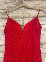 RED SPARKLY LONG EVENING GOWN