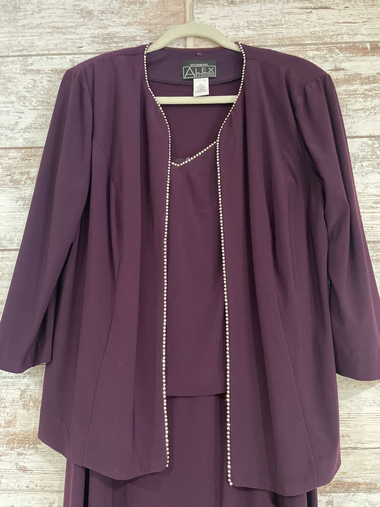 PURPLE 2 PC. LONG DRESS SET