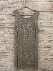 TAN BEADED SHORT DRESS (NEW)