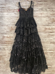 BLACK LAYERED A LINE GOWN $950