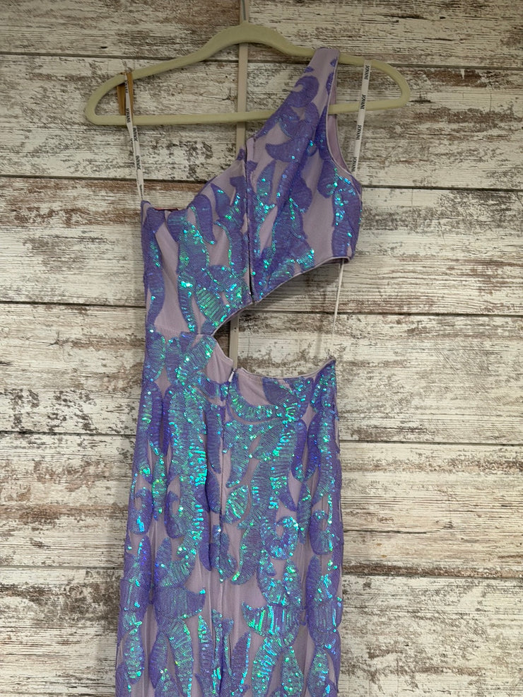 LAVENDER SEQUIN LONG DRESS