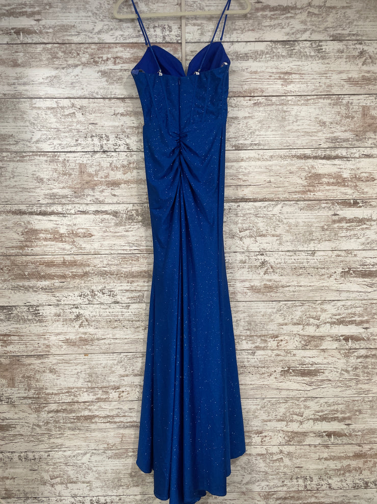 ROYAL BLUE SPARKLY LONG DRESS