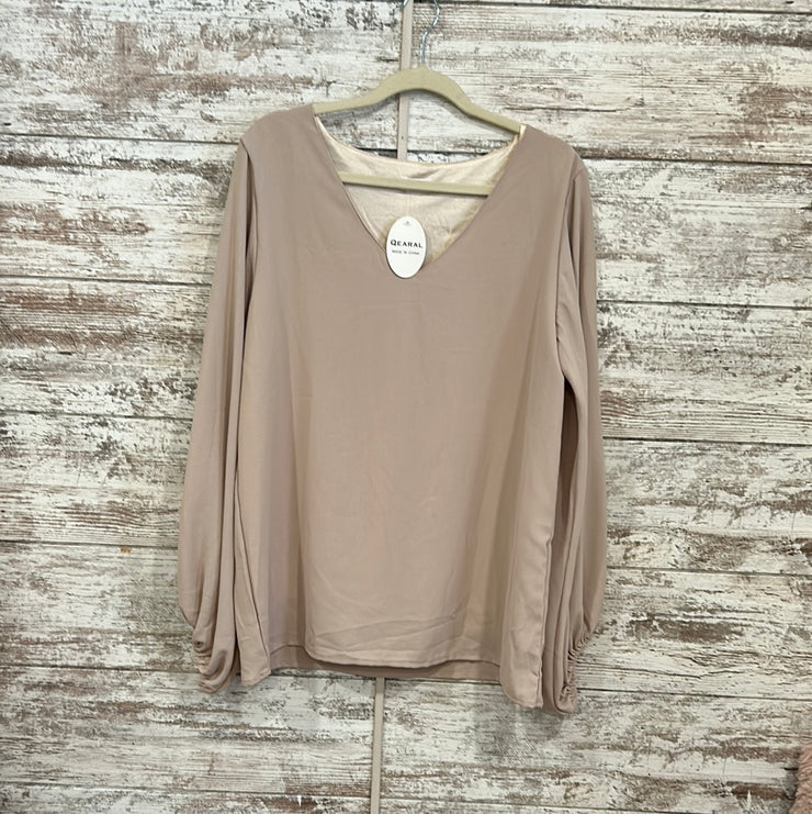 TAN LONG SLEEVE TOP (NEW)