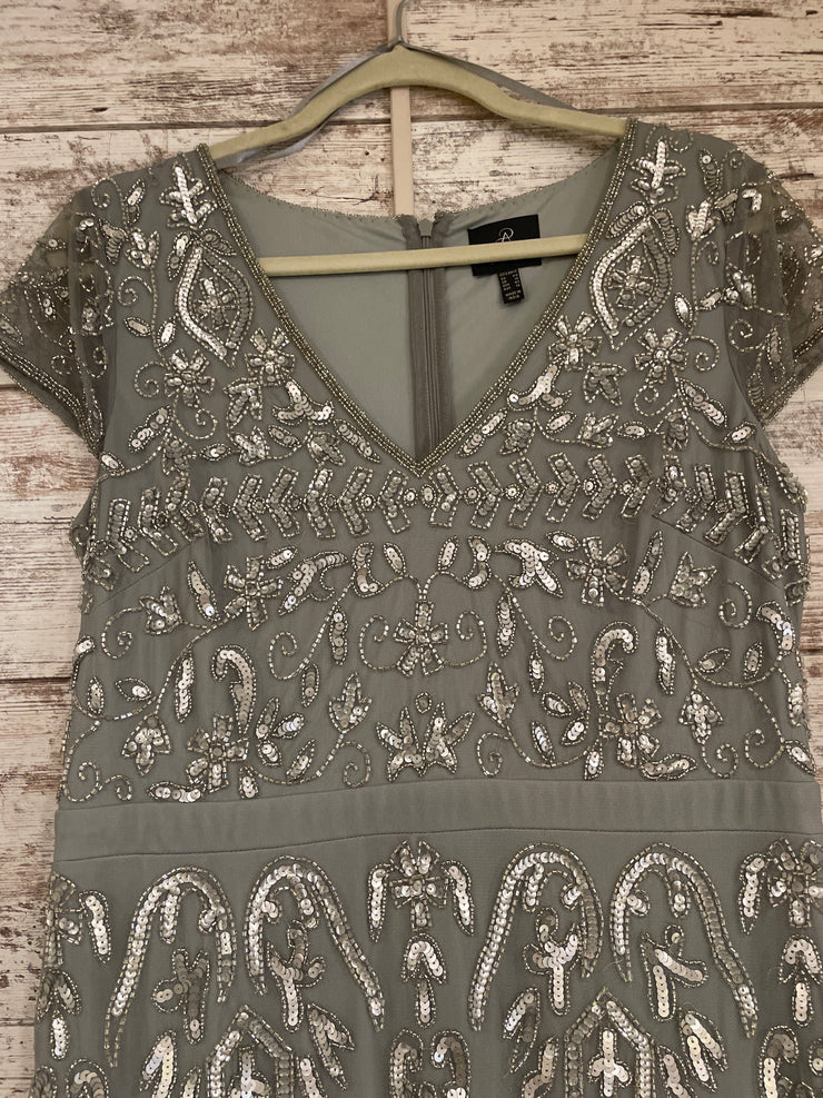 GRAY SPARKLY LONG DRESS