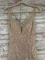 TAN SPARKLY LONG DRESS (NEW)