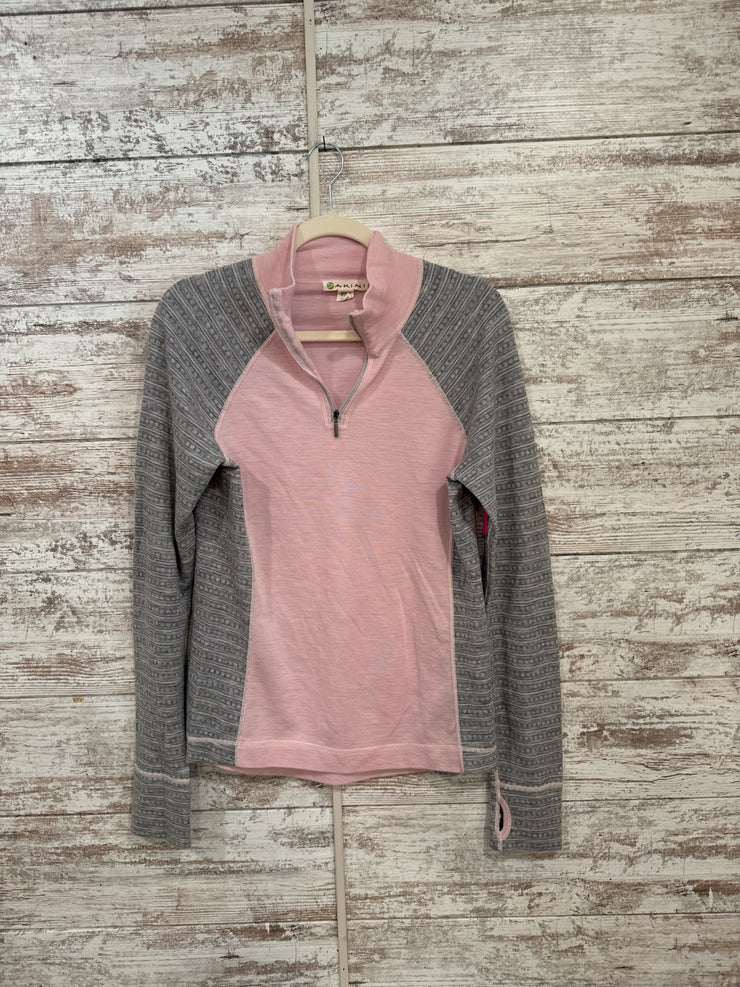 PINK/GRAY MERINO WOOL TOP $129