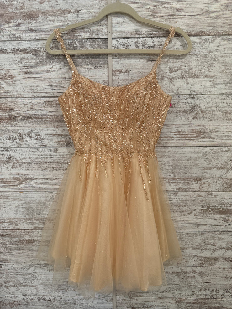 GOLD SPARKLY SHORT DRESS