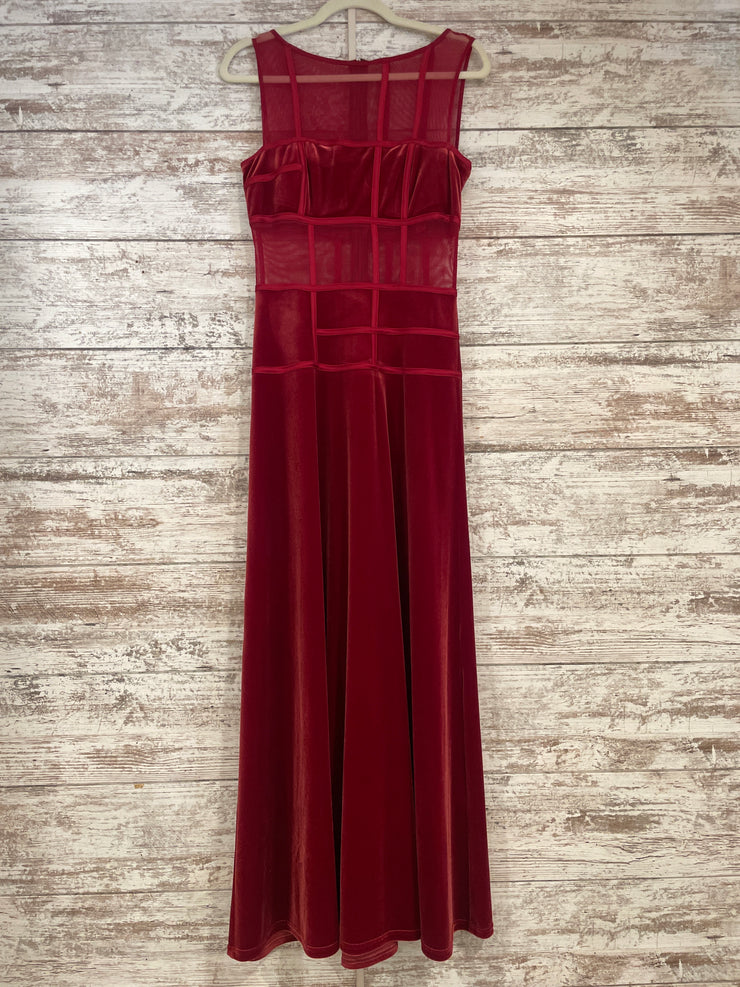 RED VELVET LONG DRESS