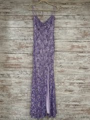 PURPLE SPARKLY LONG DRESS -NEW